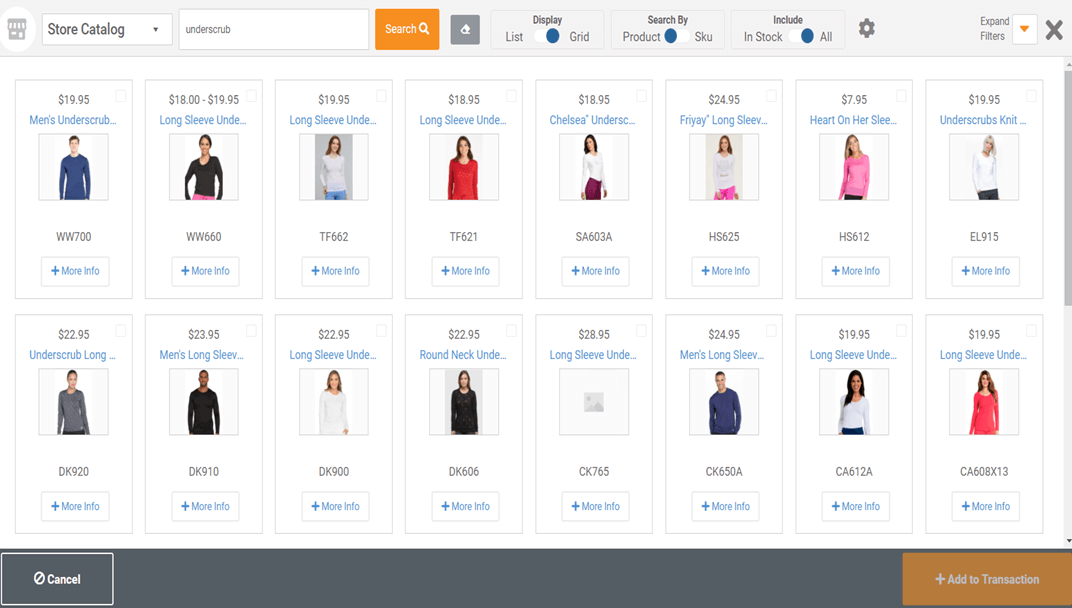 Filtered-Search-UniformBiz Cloud-POS